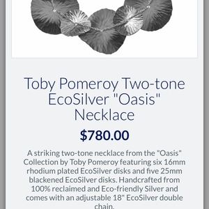 Tony Pomeroy eco silver necklace.